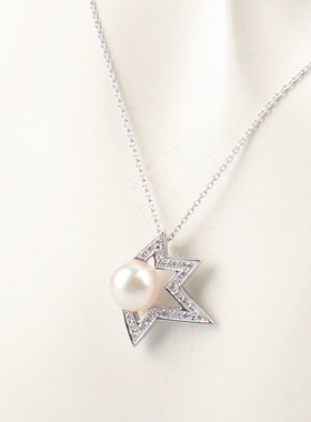 【自营】中古95新TASAKI塔思琦吊坠珍珠项链750白金情侣