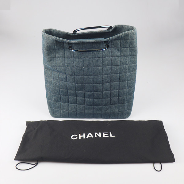 「VINTAGE新」CHANEL(香奈儿)CHOCOLATE BAR蓝色丹宁托特包,淘宝优惠券,粉丝福利购,淘宝优惠卷