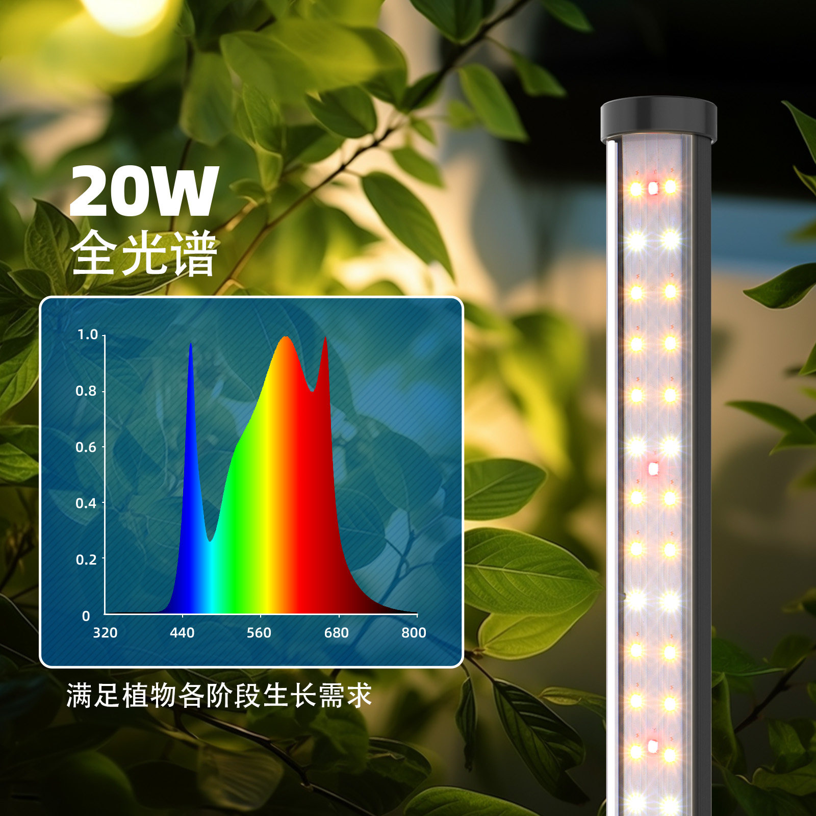 Barrina佰利纳桌面植物全光谱补光灯侧发光仿太阳热植室内生长灯,淘宝优惠券,粉丝福利购,淘宝优惠卷