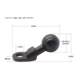 Other motorcycle supplies Electric vehicle mobile phone bracket handlebar base accessories M10 ball head rearview mirror base
