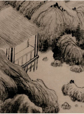 11明董其昌葑泾仿古图纸本山水