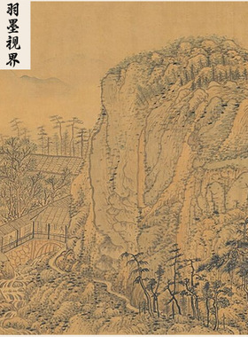 名画复制品宋旭仿黄公望辋川别墅