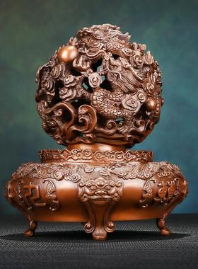 紫铜九转乾坤鼎摆件装饰品时来运转客厅办公室公司开业乔迁礼品