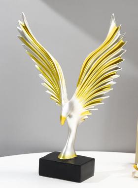 创意现代家居摆件天使之翼酒柜装饰品书房办公室桌面摆设大展宏图