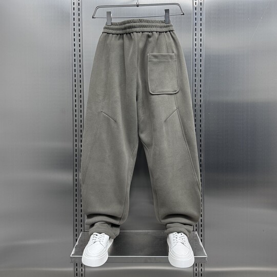 Winter thickened velvet men's trendy sports casual pants