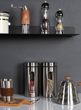 样板间厨房橱柜摆件不锈钢水壶杯油壶储物罐调味瓶套装售楼处软装