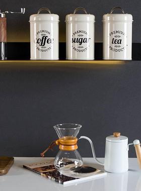 样板间厨房橱柜咖啡系列层架组合摆件装饰品咖啡豆储物罐瓶杯道具