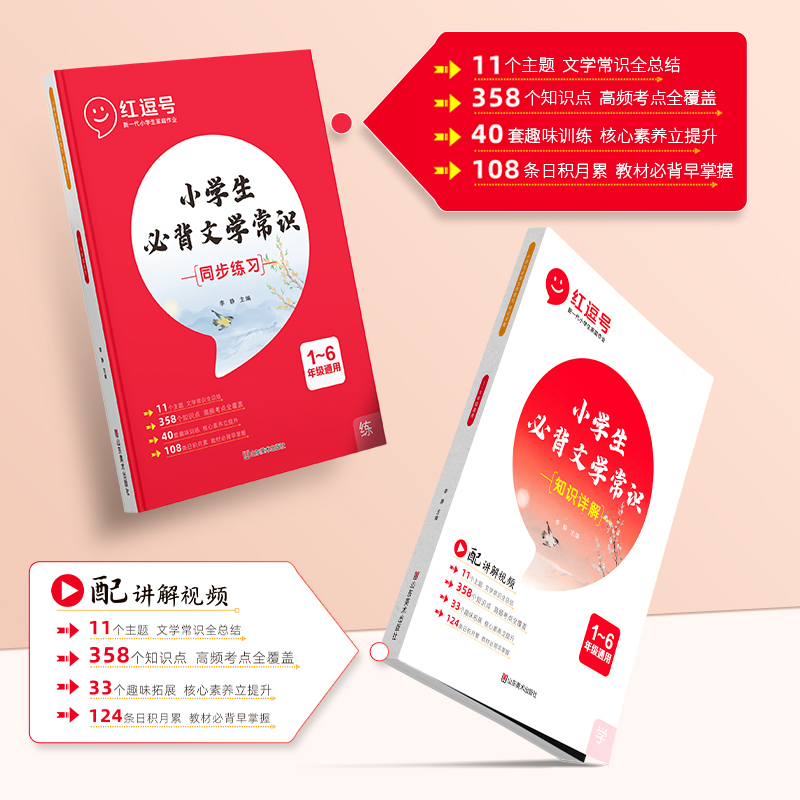 小学生背文学常识大全注音版一二三四五六年级语文基础知识归纳大全人教版中国古现代文学常识知识详解1-6年级背古诗词红逗号