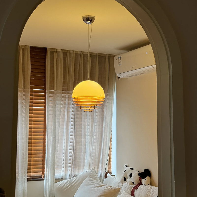 中古奶油风日落橙色餐厅吊灯包豪斯吧台岛台孟菲斯设计师水吧灯,淘宝优惠券,粉丝福利购,淘宝优惠卷