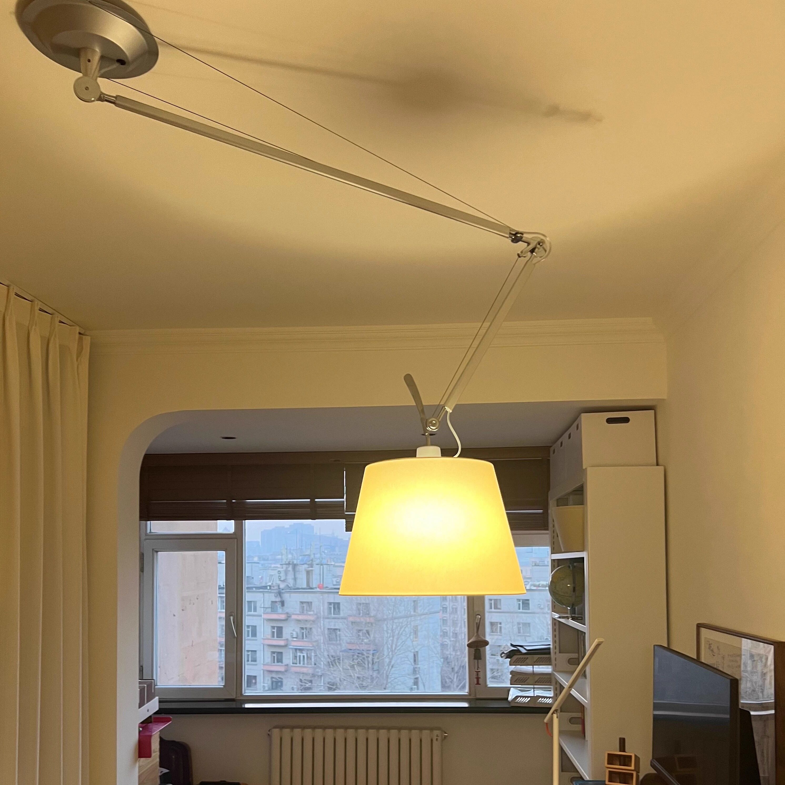 意大利中古日式折叠摇臂吊灯可移位餐厅书房卧室折叠设计师氛围灯,淘宝优惠券,粉丝福利购,淘宝优惠卷