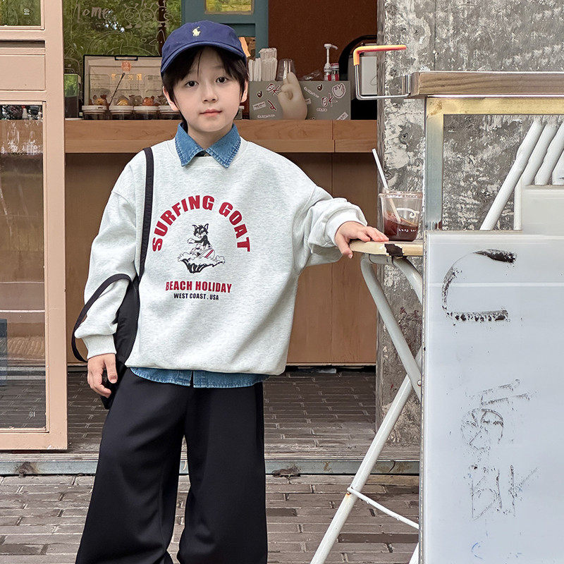 中大童男孩韩版字母宽松束脚运动卫裤秋季潮流洋气长裤,淘宝优惠券,粉丝福利购,淘宝优惠卷