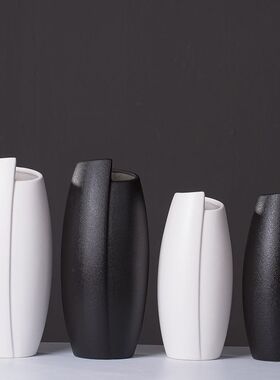 厂家直销花插创意家居白色仿真花工艺品摆件花瓶陶瓷北欧现代简约