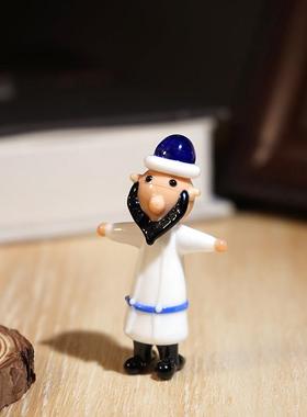 【阿凡提与小毛驴】手工玻璃迷你琉璃小摆件可爱办公室桌面装饰品