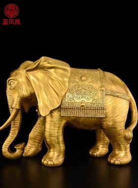 一对铜象饰品，一对吸水象，客厅电视柜，办公室钱门，大尺寸铜象