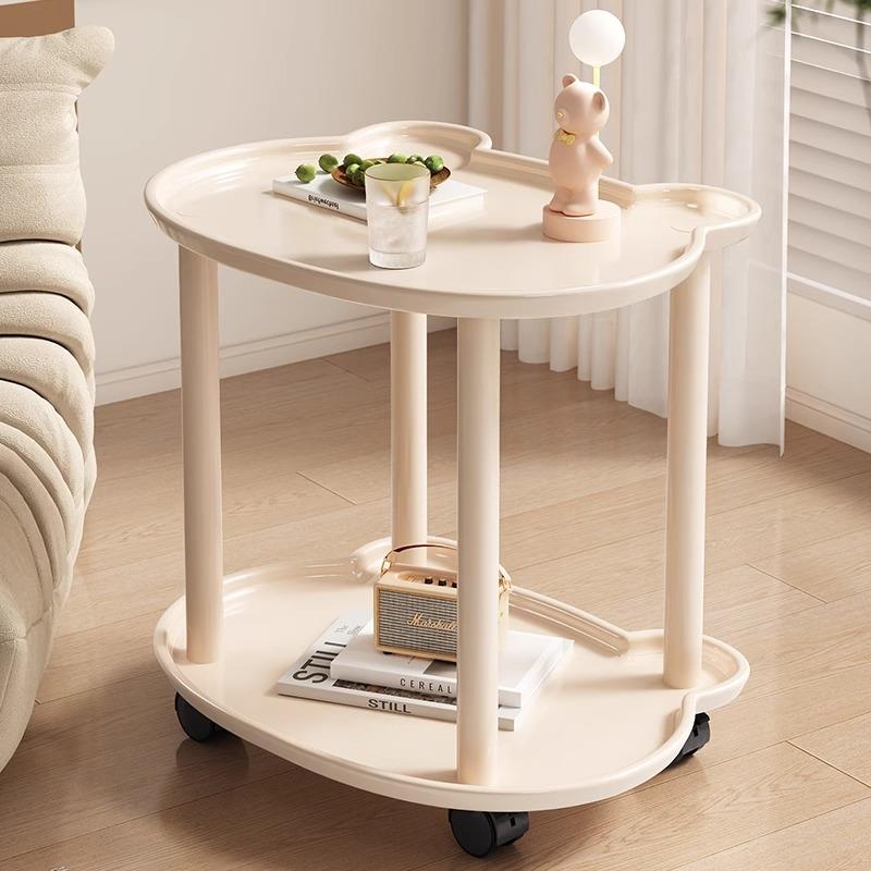 小推车可移动零食置物架创意落地床边茶几小桌子客厅沙发边几 - 图3