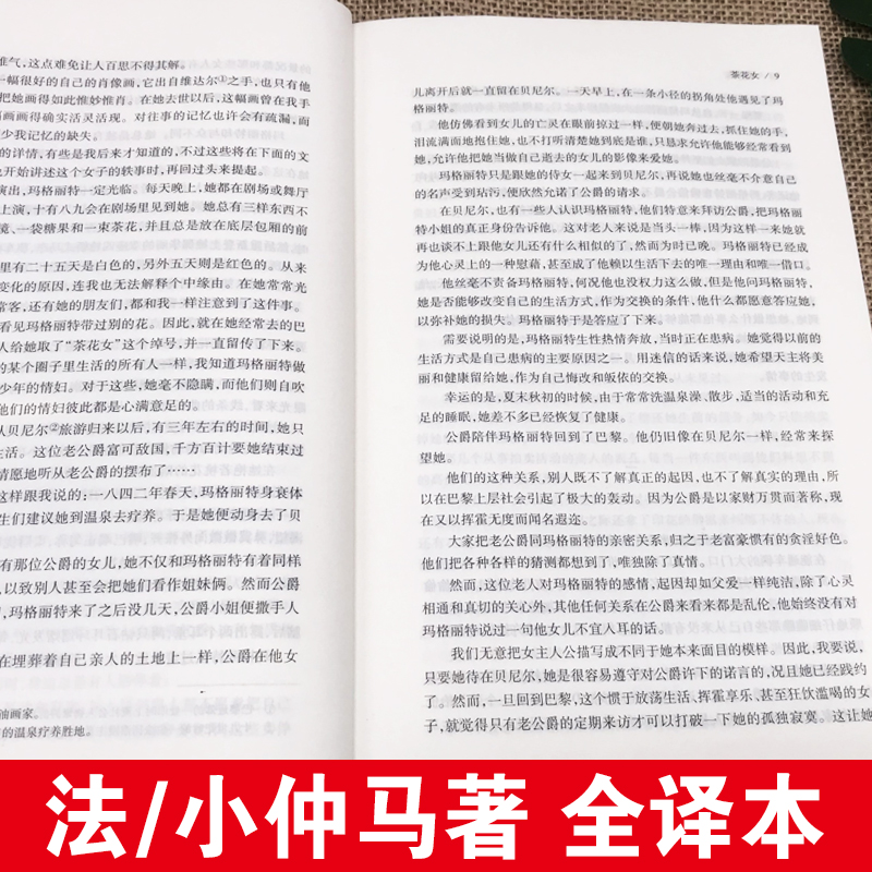 正版茶花女原版中文全译本无删减法国小仲马原著经典世界名著外国文学小说千家集青少年版五六七年级初高中小学生课外扩展阅读书籍