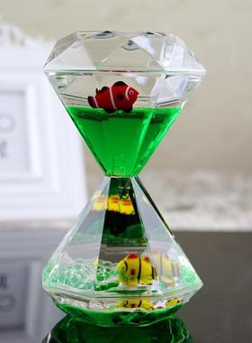 滴油魔笔筒沙漏计时器儿童流沙水晶球荧光漏斗儿童家居摆件