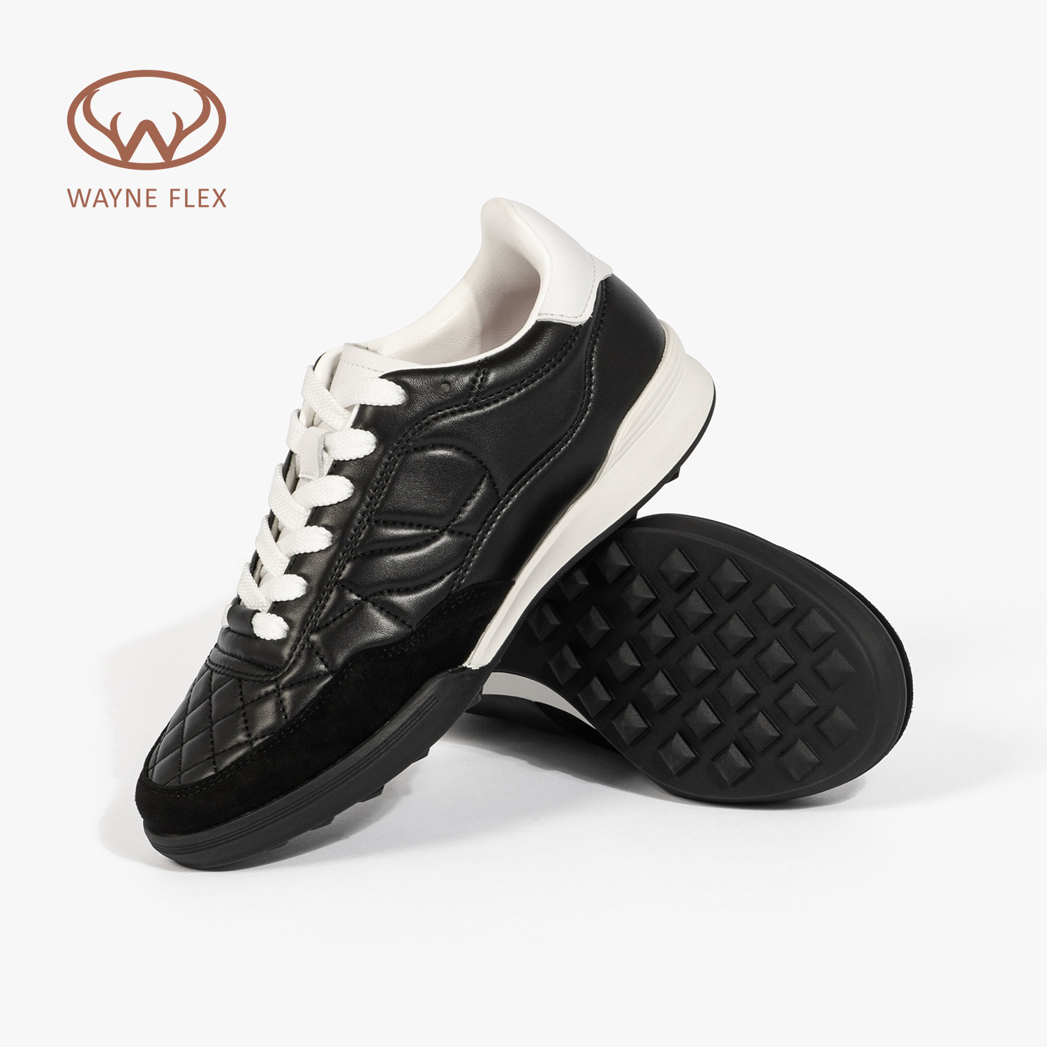 【燕老板专属】韦恩Wayne Flex菱格纹小绵羊皮休闲鞋女鞋3167,淘宝优惠券,粉丝福利购,淘宝优惠卷