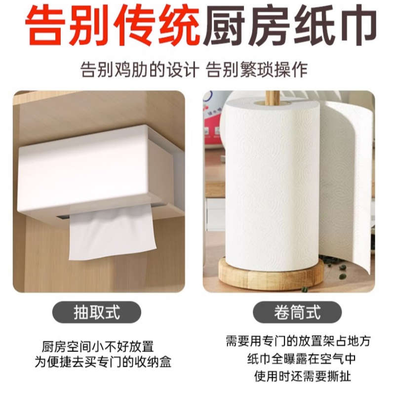 固牛正品600克厨房专用纸巾悬挂式厨房用纸厨房抹布加厚懒人抹布,淘宝优惠券,粉丝福利购,淘宝优惠卷