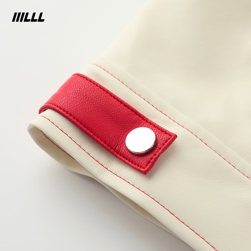 IIILLL童锦程PU皮衣外套男宽松撞色复古内里夹棉潮牌情侣上衣夹克,淘宝优惠券,粉丝福利购,淘宝优惠卷