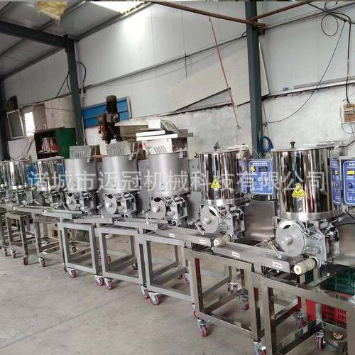 汉堡肉饼成型机冷冻食品加工机器油炸机上将上粉机前端配套设备 - 图0