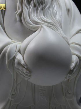 微美 老寿星寿桃送老人礼品长辈生日礼物寿礼高档陶瓷工艺品摆件