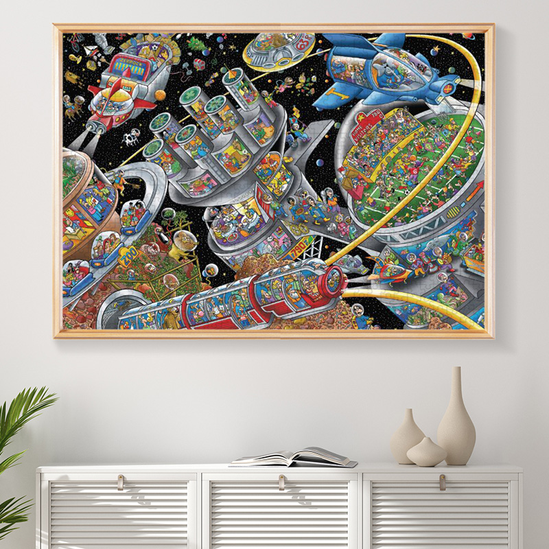 Schmidt施密特德国拼图1000片成人版太空殖民地一切运动疯狂世界 - 图0