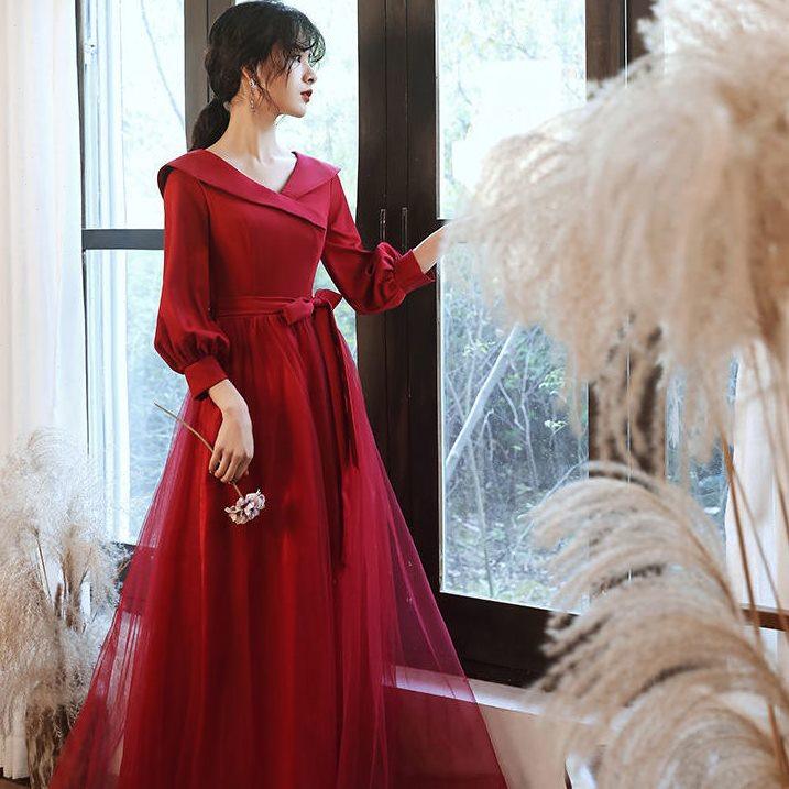 姐妹团伴娘礼服裙女宴会2024新款优雅长裙气质婚礼小个子平时可穿