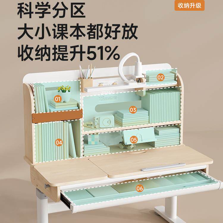 儿童学习桌小学生专用书桌家用可升降实木桌子写字用课桌椅套装,淘宝优惠券,粉丝福利购,淘宝优惠卷