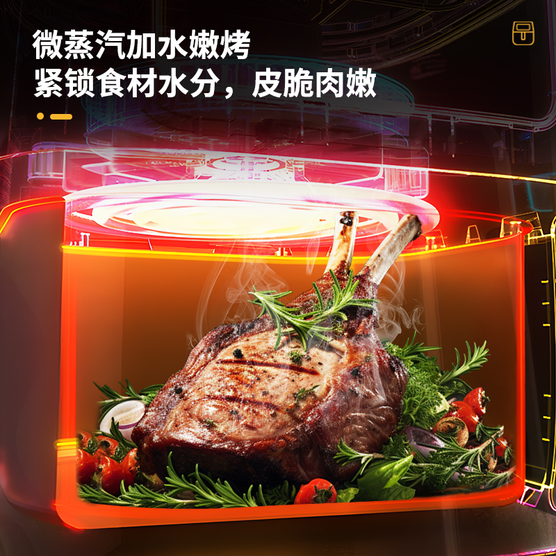 飞利浦空气炸锅家用新款大容量可视免翻面电炸锅多功能烤箱官方
