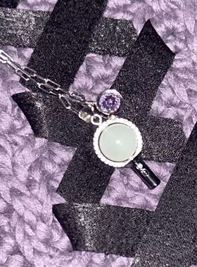 新防弹少年团BTS新款阿米棒猫眼石项链小众设计高级感甜美锁骨链