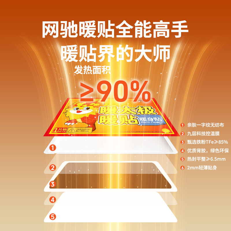 网驰暖贴暖宝宝贴自发热暖身贴冬季防寒保暖暖腰腹部热敷贴女痛经