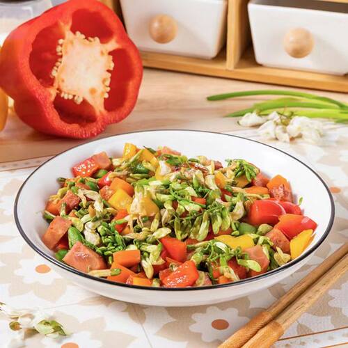 【YIKECAI】红黄彩椒500g 灯笼椒甜辣椒新鲜生吃圆椒沙拉蔬菜食材 - 图2
