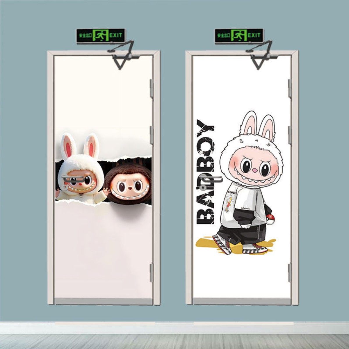 拉布布贴纸自粘遮丑翻新玻璃门水电井门贴纸定制创意水电井门贴纸,淘宝优惠券,粉丝福利购,淘宝优惠卷