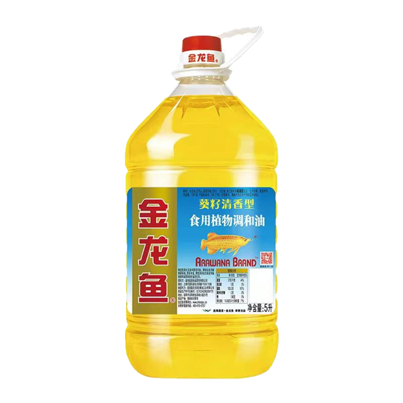 金龙鱼葵花籽清香型食用植物调和油5L*2桶家庭用油炒菜清香油正品 - 图2