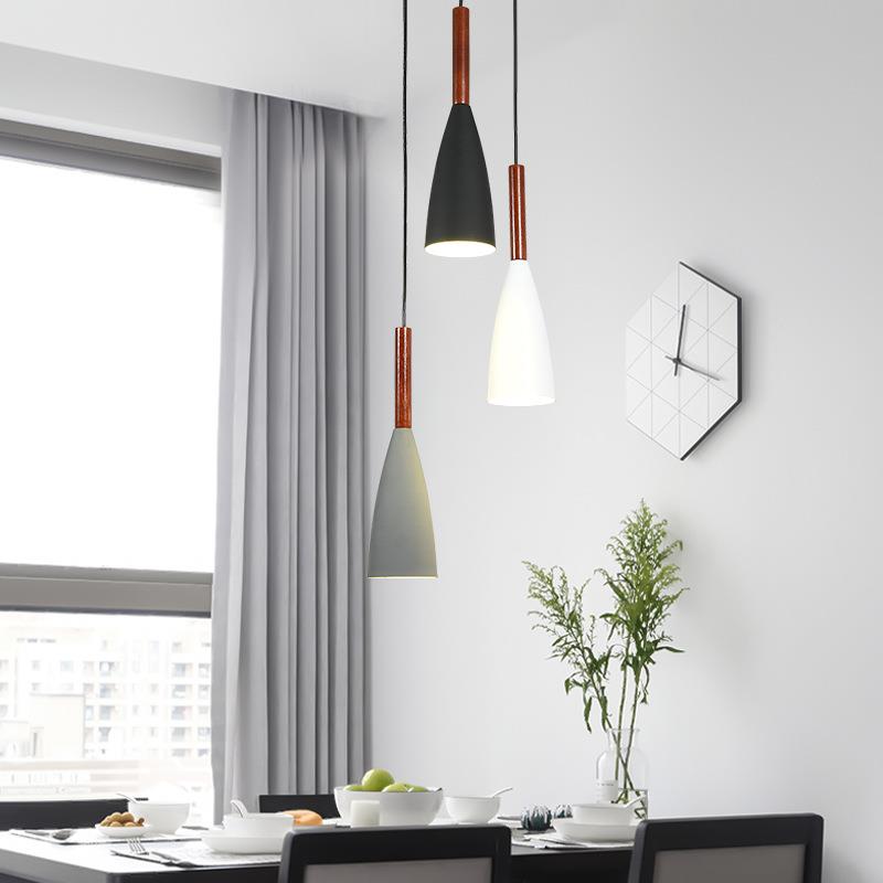 新款北欧餐厅灯具简约现代创意饭厅个性家用大气LED玄关三头吊灯 - 图2