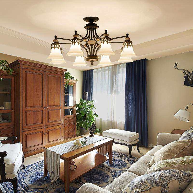 美式复古吊灯现代简约中古风南洋卧室餐厅灯具自建房别墅客厅吊灯,淘宝优惠券,粉丝福利购,淘宝优惠卷