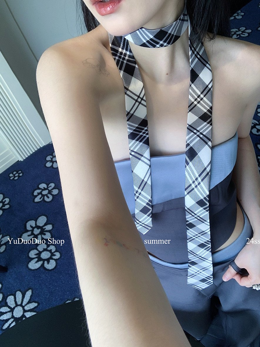 高级感小众设计细窄领带女复古学院风休闲飘带百搭时髦多功能腰带,淘宝优惠券,粉丝福利购,淘宝优惠卷