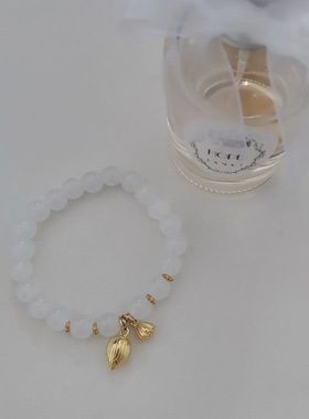 【2件套】新款两世欢手链不色玉珠步步莲花莲蓬小众闺蜜转运手串