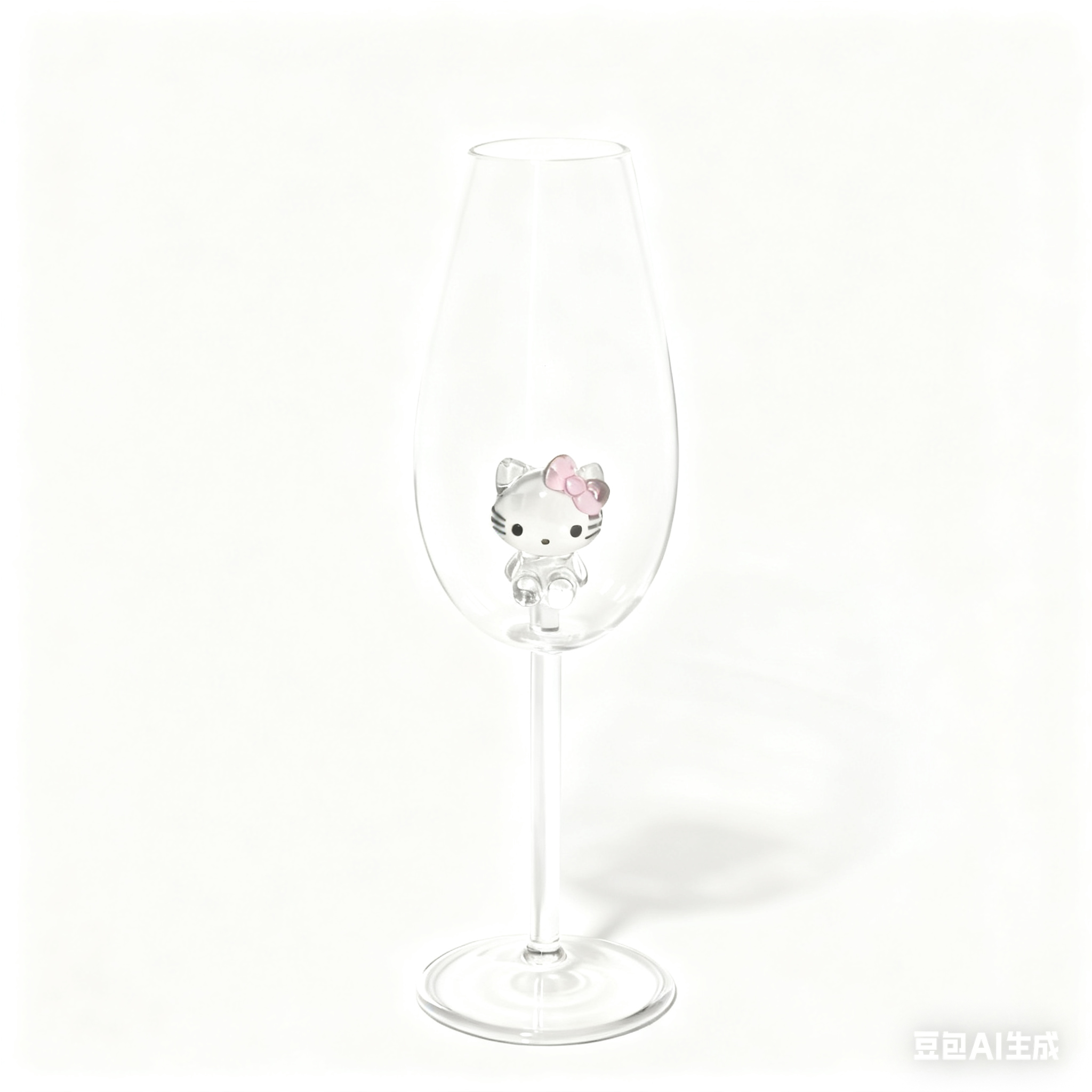 高硼硅立体KT猫高脚杯卡通家用高颜值玻璃杯创意送礼香槟红酒杯,淘宝优惠券,粉丝福利购,淘宝优惠卷