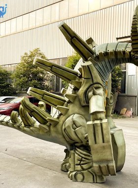 人穿戴声光电动表演服仿真机器人皮套主题公园活动引流设备工厂