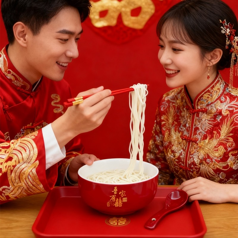 结婚吃面大碗陶瓷红色碗筷陪嫁用品套装喜碗婚礼陶瓷一对婚庆对碗,淘宝优惠券,粉丝福利购,淘宝优惠卷