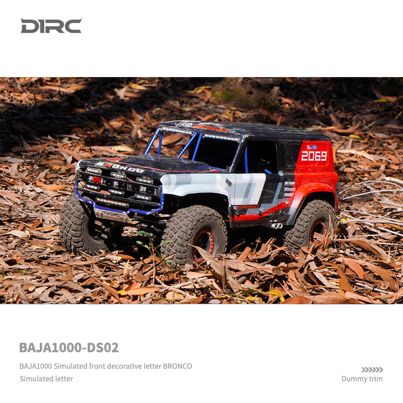 D1RC 巴哈 BRONCO BAJA1000钛合金管架仿真前脸字母 车标字母 - 图2