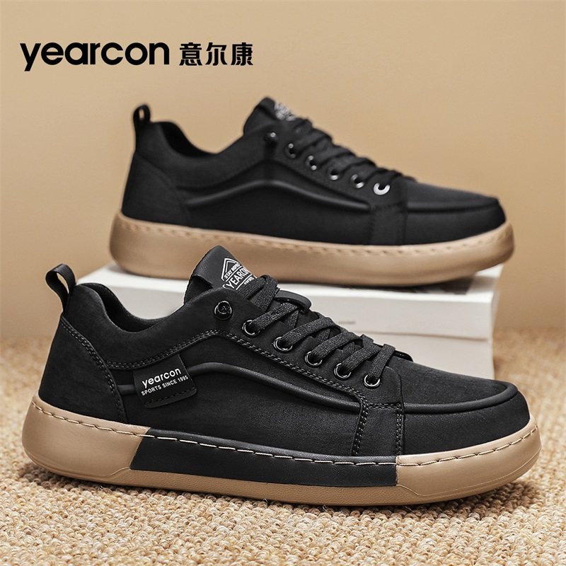意尔康男鞋2026新款秋季透气防臭休闲板鞋男款软底上班通勤帆布鞋,淘宝优惠券,粉丝福利购,淘宝优惠卷