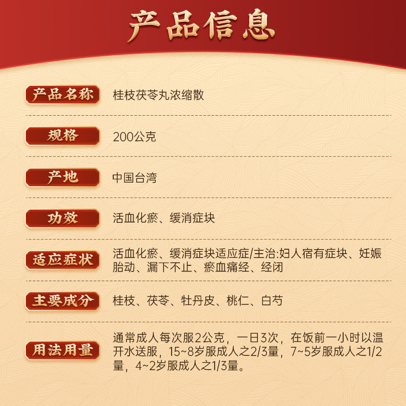 仙丰桂枝茯苓丸倪海厦台湾仙丰中药活血化瘀缓消症块经闭淤血痛经