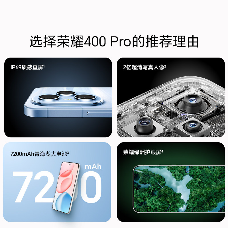 ��ҫ 400 Pro �ֻ� ��ҹ�� 12+256G 2789Ԫ(����۸񲻶ԣ����Ʊ���ȥ���ڲ�������)