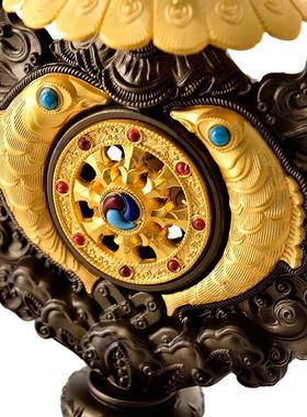 藏传藏式吉祥尼泊尔八吉祥总集供佛家居摆件八宝组合体供具八瑞物