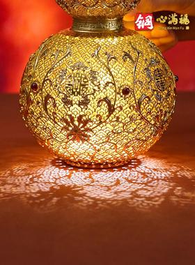 黄铜饰品，丝丝葫芦，铜工艺品，客厅入口装饰，家庭乔迁开幕礼物