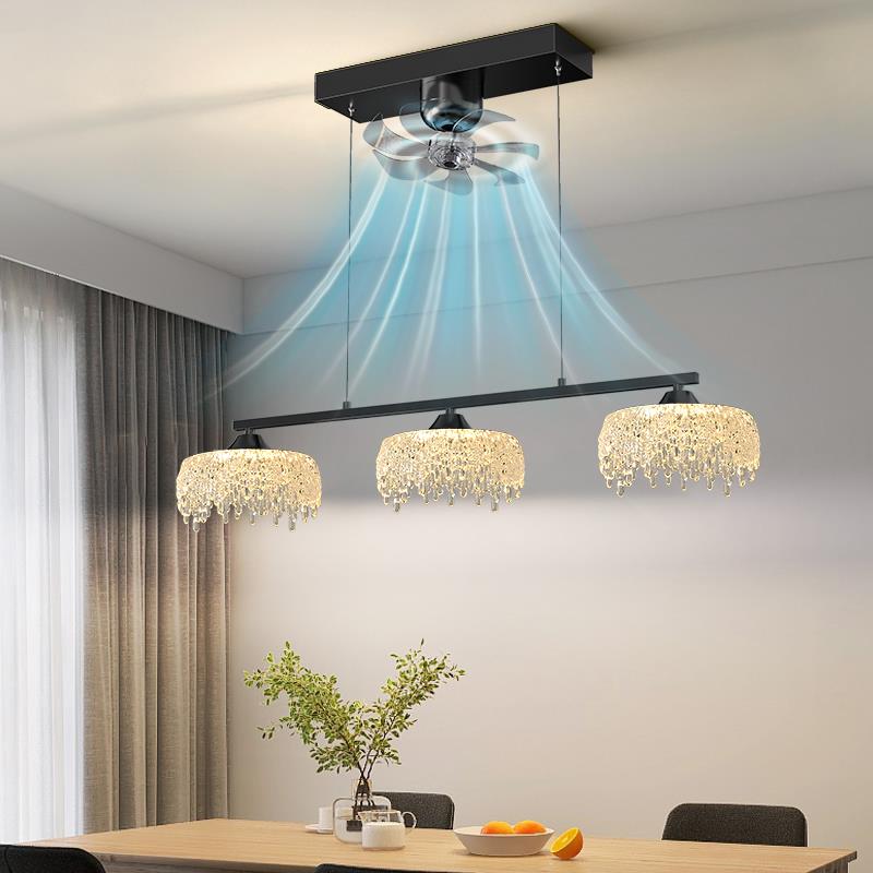 风扇灯吊扇灯隐形客厅灯轻奢高级感意式极简2025新款客厅主灯吊灯 - 图3