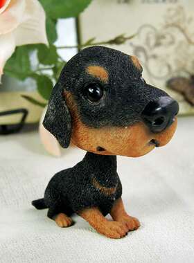 汽车内饰摇头摆件世界名犬车上用品树脂节日礼品礼物家居桌面摆饰